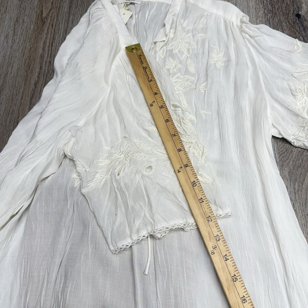 NWT Wilfred Boho Dress M White Embroidery Lace Swim Cover-up w/Liner MSRP $150 - Picture 8 of 11